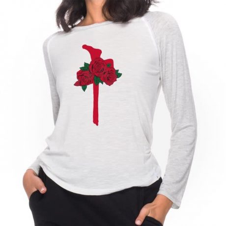 RDS Women’s 3/4 Sleeve Banger Rose Shirt