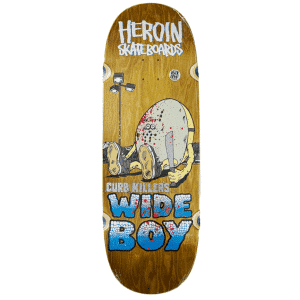 Heroin 10.75" Curb Killers Wide Boy Egg Deck (Green Stain)