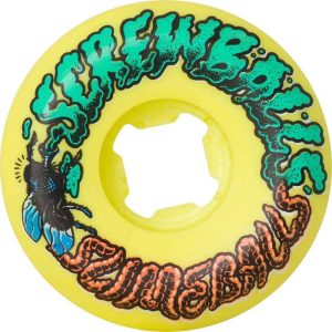 Slime Balls 54mm Skateboard Wheels Screw Balls Speed Balls 99a Yellow